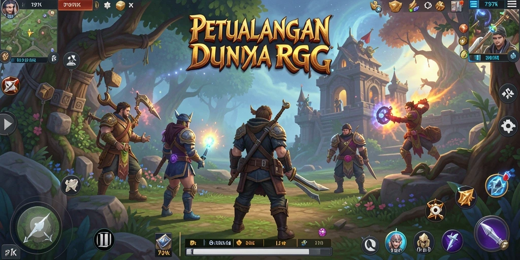 Tampilan gameplay menarik dari 797K dengan karakter RPG yang dinamis.