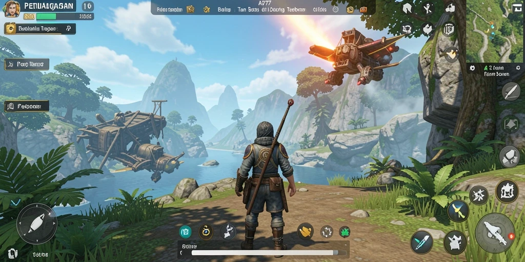 Tampilan gameplay Open World yang memukau dengan kebebasan menjelajah.