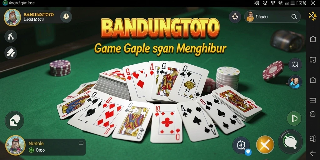 Screenshot gameplay seru dari kombinasi Gaple dan interaksi pemain.