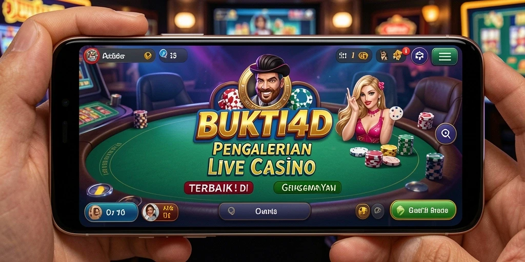 Tampilan screenshot gameplay BUKTI4D yang menampilkan dealer langsung.