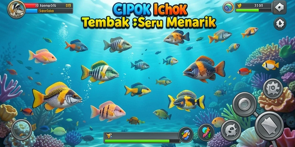 Tampilan gameplay seru dalam permainan Tembak Ikan CIPOK.