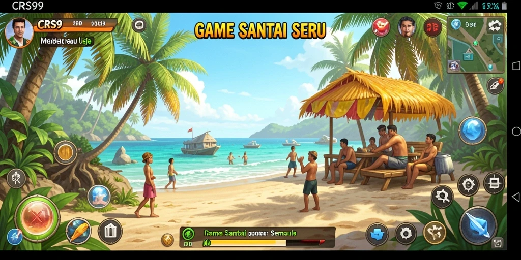 Tampilan menarik dari gameplay <strong>CRS99</strong> yang penuh warna.