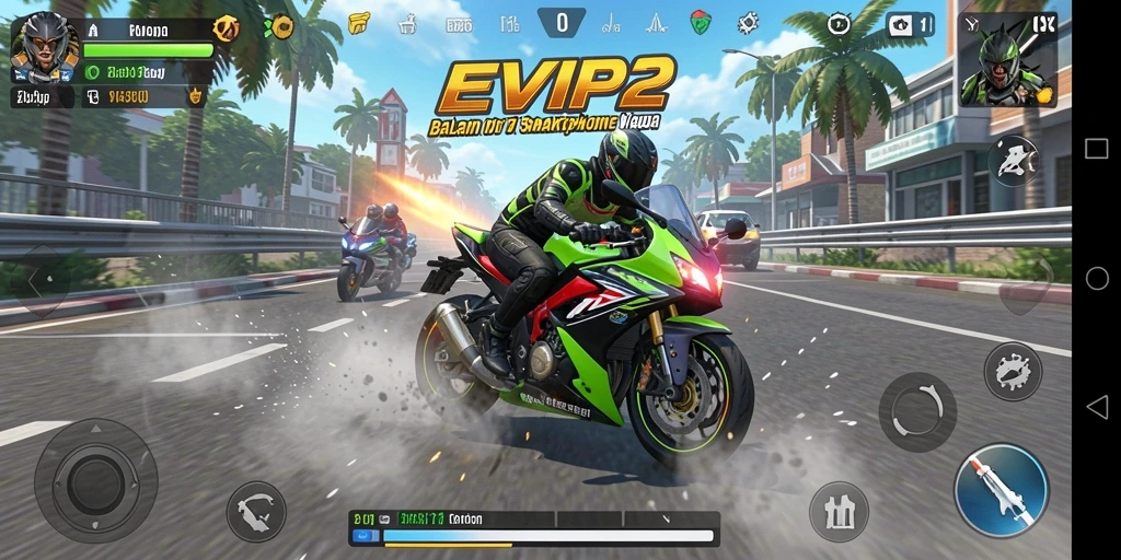 Gameplay seru dengan grafis balapan motor yang menakjubkan.