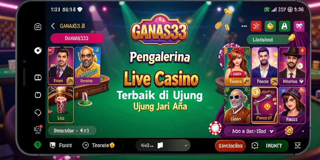 Tampilan gameplay langsung dari aplikasi Live Casino GANAS33.