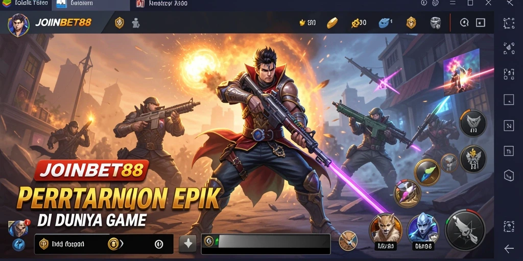 Screenshot menunjukkan pertarungan seru dengan combo menarik di JOINBET88.