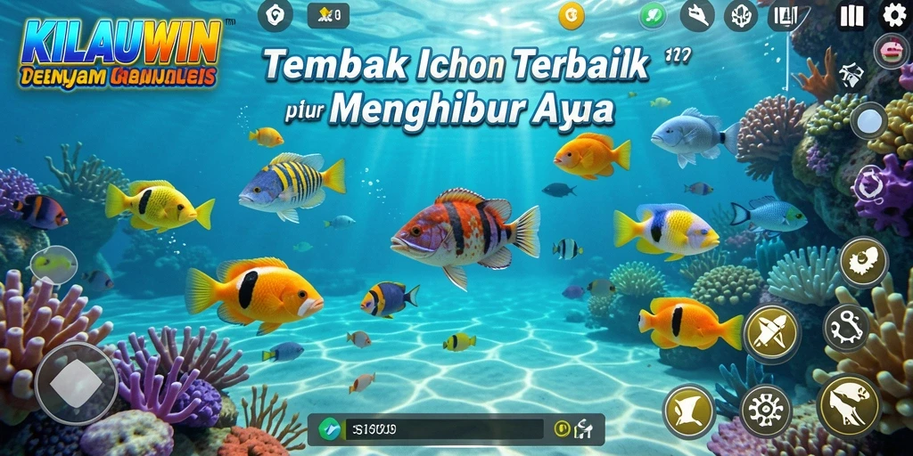 Screenshot gameplay KILAUWIN dengan aksi tembak ikan yang seru.