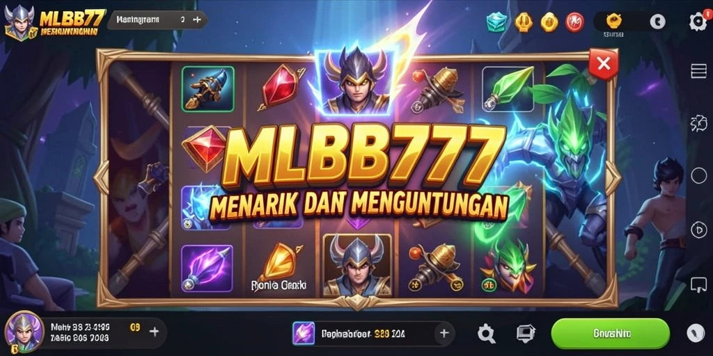 Menampilkan gameplay menakjubkan dari permainan Slot MLBB777.