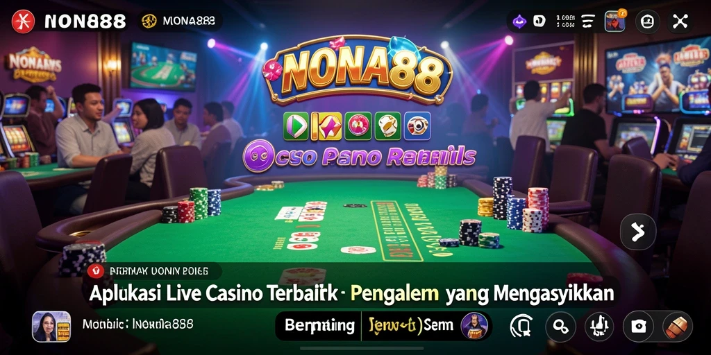 Tampilan gameplay NONA88 dengan dealer langsung dan interaksi pemain yang seru.