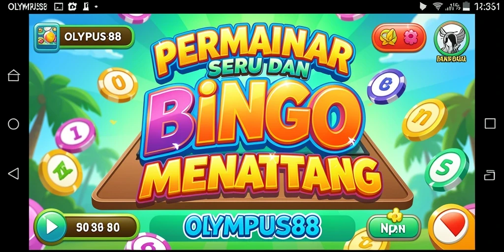 Screenshot gameplay OLYMPUS88 yang menunjukkan aktivitas Bingo yang seru.