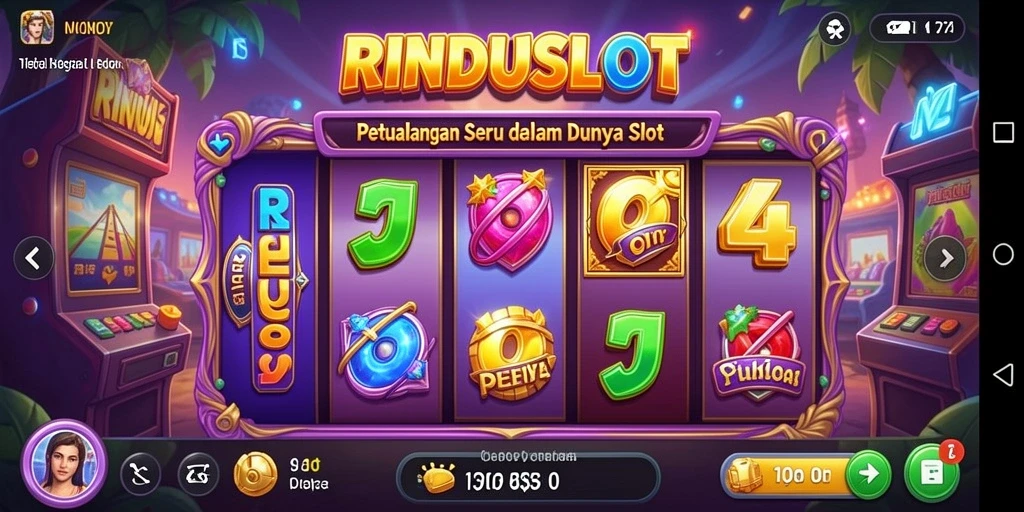 Screenshot RINDUSLOT menampilkan gameplay slot yang seru dan interaktif.