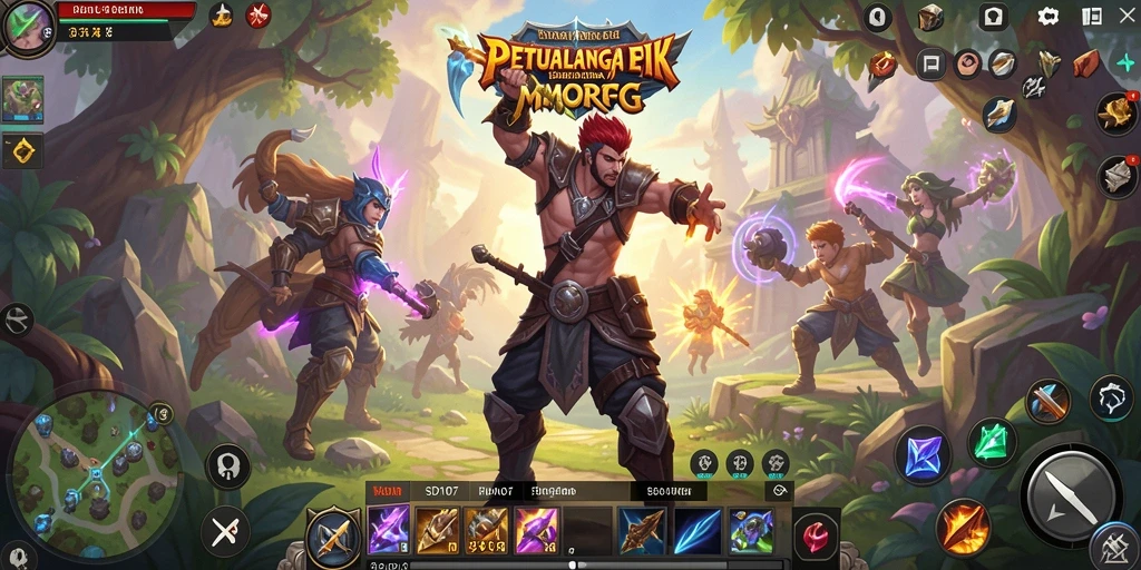 Tampilan gameplay dalam dunia petualangan SD107 yang epik.