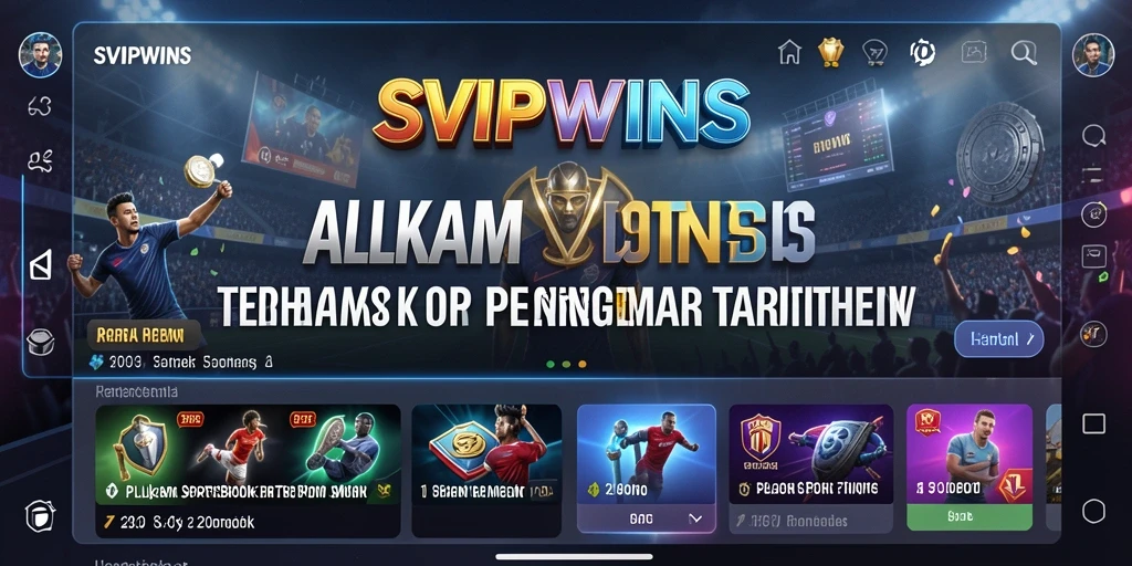 Tampilan interaktif SVIPWINS dengan berbagai pilihan taruhan.