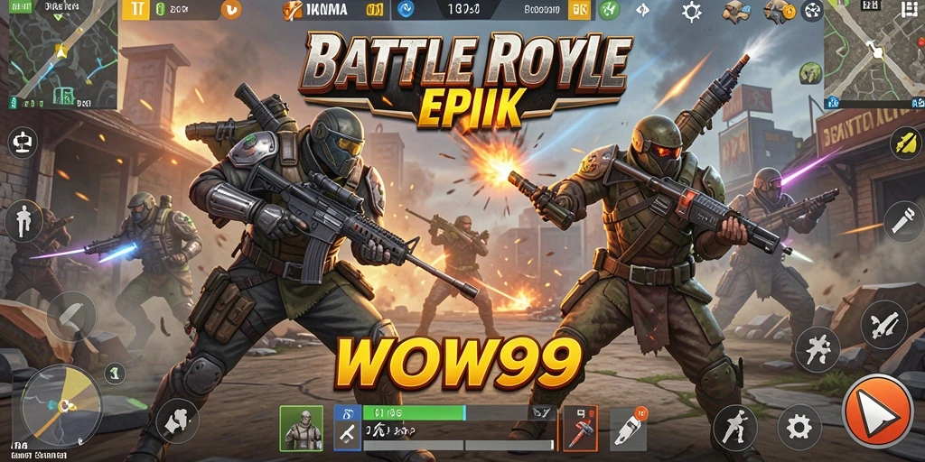 Gameplay WOW99 yang mendebarkan di medan tempur Battle Royale.
